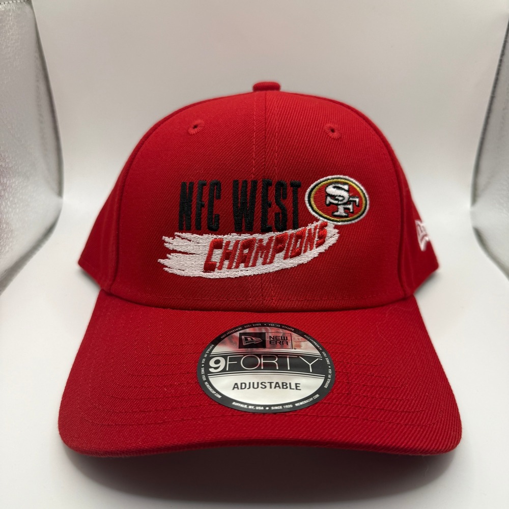 New Era 9FORTY San Francisco 49ers NFC West Champions‎ Hat Red Adjustable Cap
